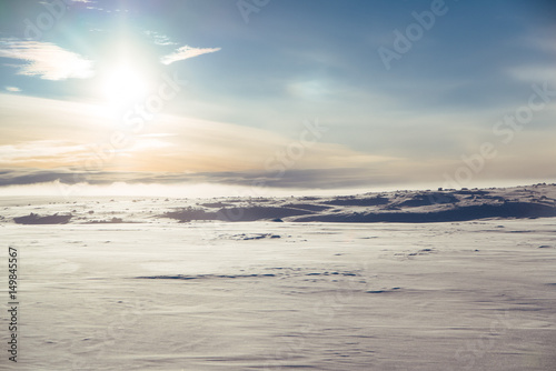 Obraz na plátne Winter on the Finnmark plateau, Norway