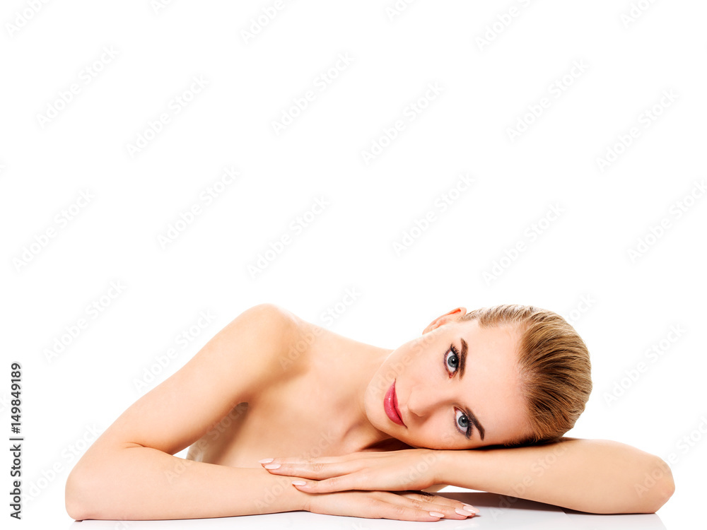 Beautiful model girl with perfect fresh clean skin. Youth and skin care concept. Beautiful model girl with perfect fresh clean skin. Youth and skin care concept.