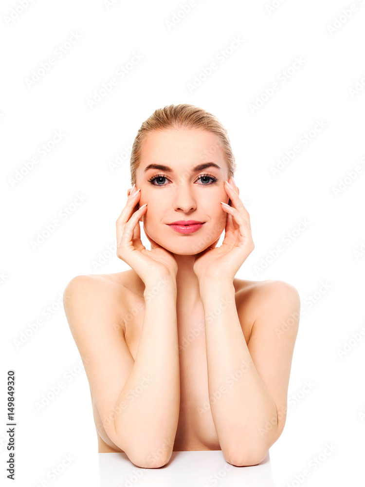 Beautiful model girl with perfect fresh clean skin. Youth and skin care concept. Beautiful model girl with perfect fresh clean skin. Youth and skin care concept.
