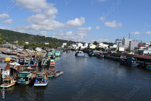 fishing boats at a berth in Phu Quock island Vietanam 