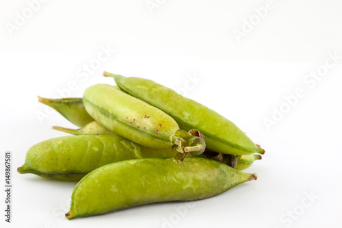 Peas (Pisum sativum) isolated in white background