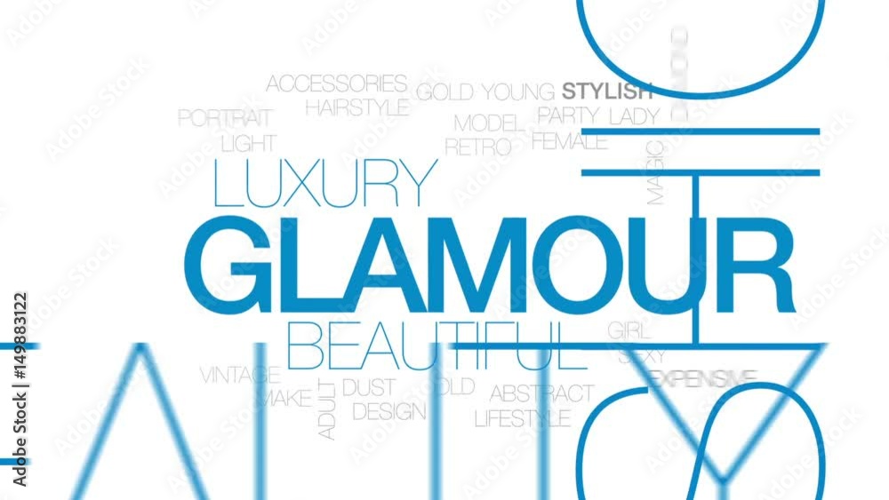 Glamour animated word cloud, text design animation. Kinetic typography. Glamour animated word cloud, text design animation. Kinetic typography.