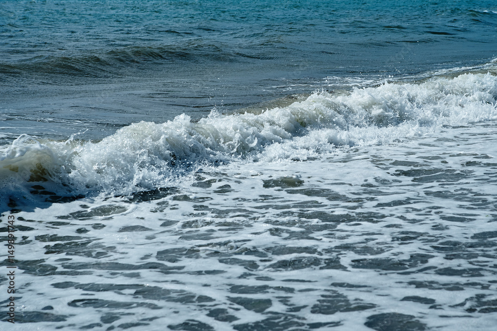 Breaking ocean wave abstract background