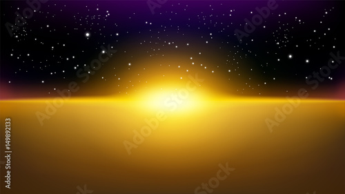 Golden Rays rising  suitable for space concept  advertisement   and other. Vector Illustration