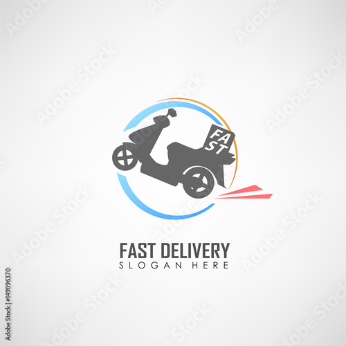 Fast delivery logotype, Suitable for delivery service, courier ads, and other. Vector illustration
