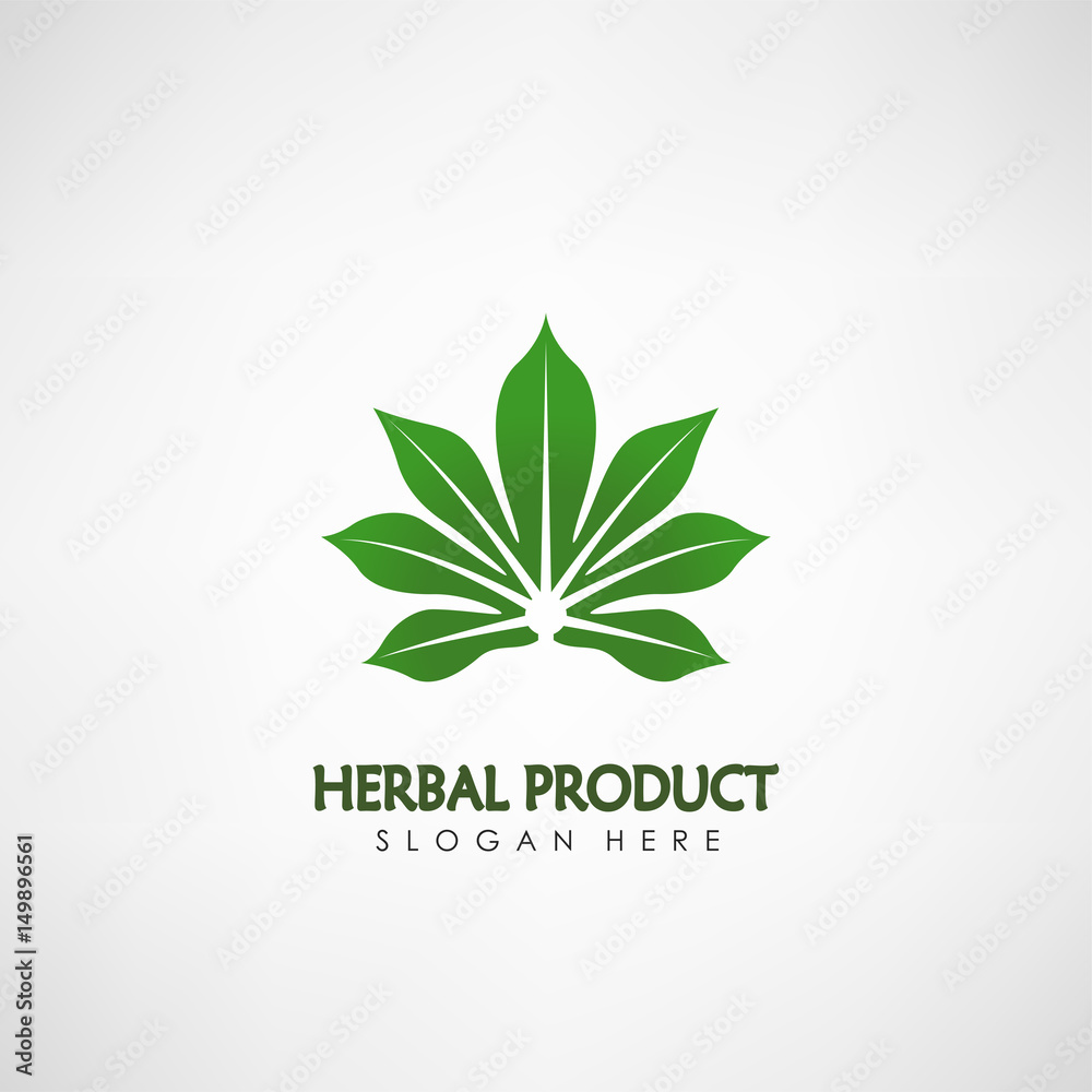Herbal product logotype, Suitable for natural product, herbal, and other. Vector illustration
