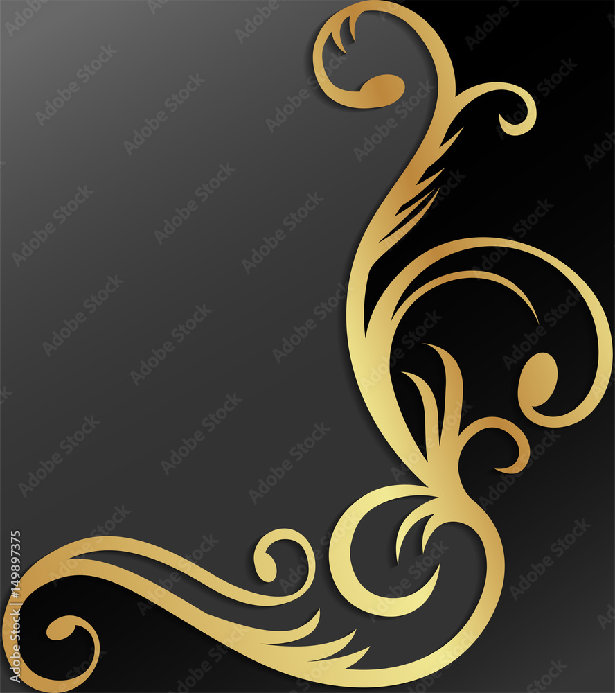Golden floral frame, Suitable for cover book, invitation, and other. Vector Illustration Golden floral frame, Suitable for cover book, invitation, and other. Vector Illustration