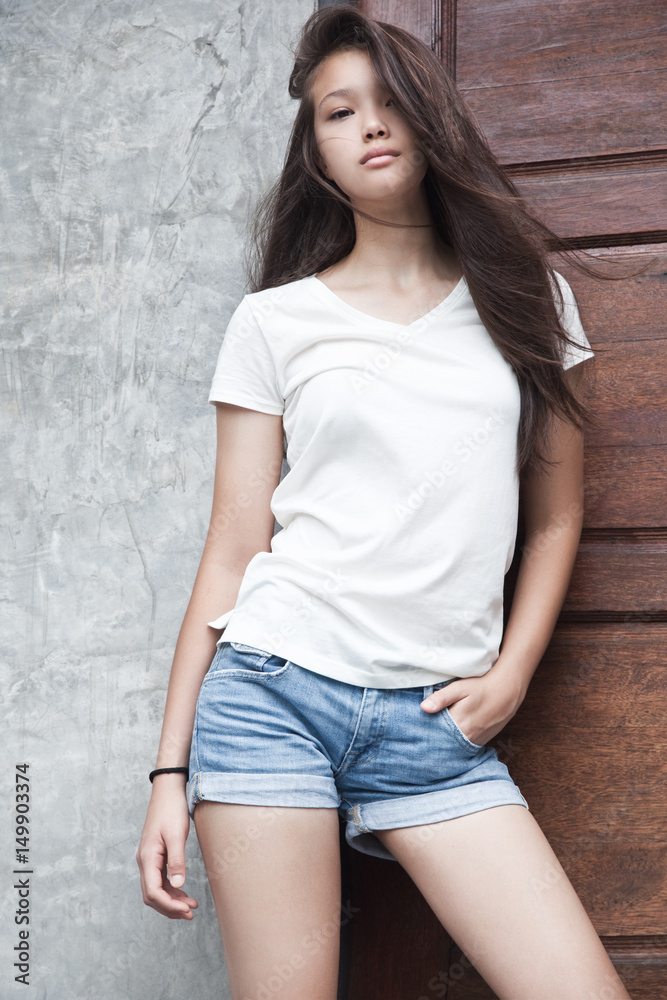 Portrait of asian girl at home Portrait of asian girl at home
