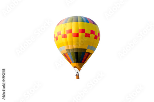 Hot-air balloon isolated on white background