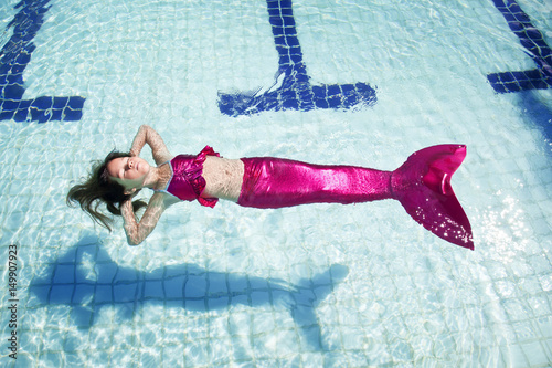 Girl in a mermaid suit 