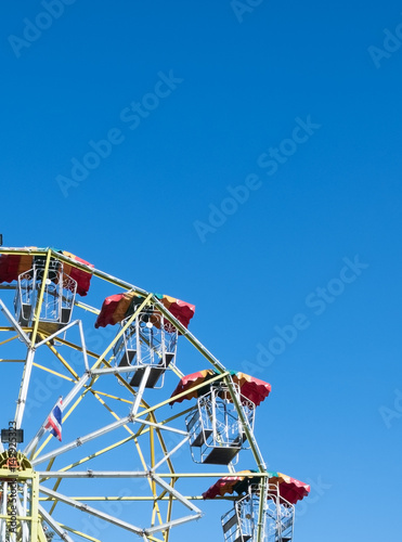 colourful of temporary ferris wheel in Thailand