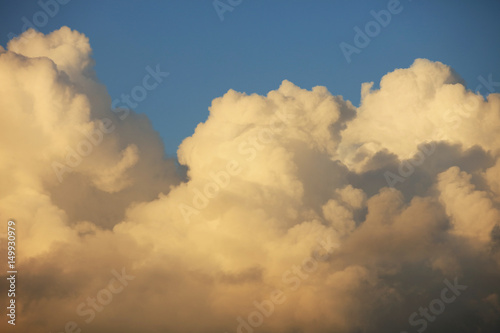 Beautiful sunset big clouds.