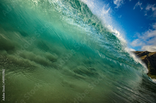 Bright clear giant ocean wave
