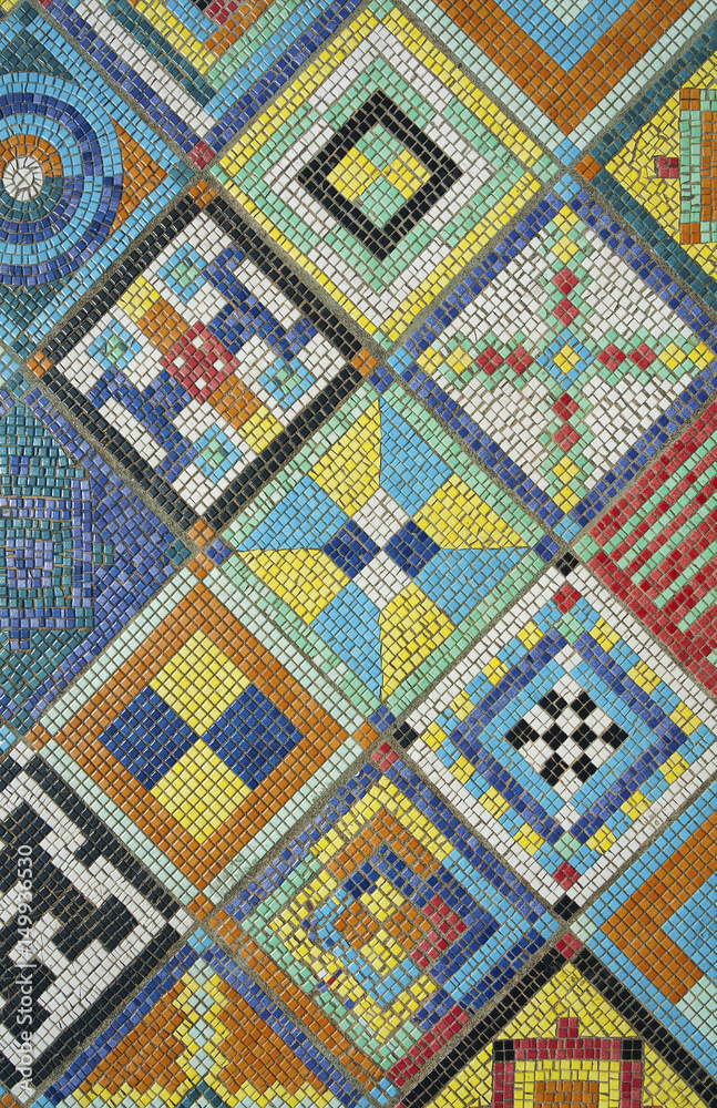 colorful mosaic floor or wall