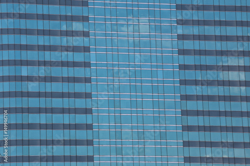 Blue Glass of Business tall buildings.