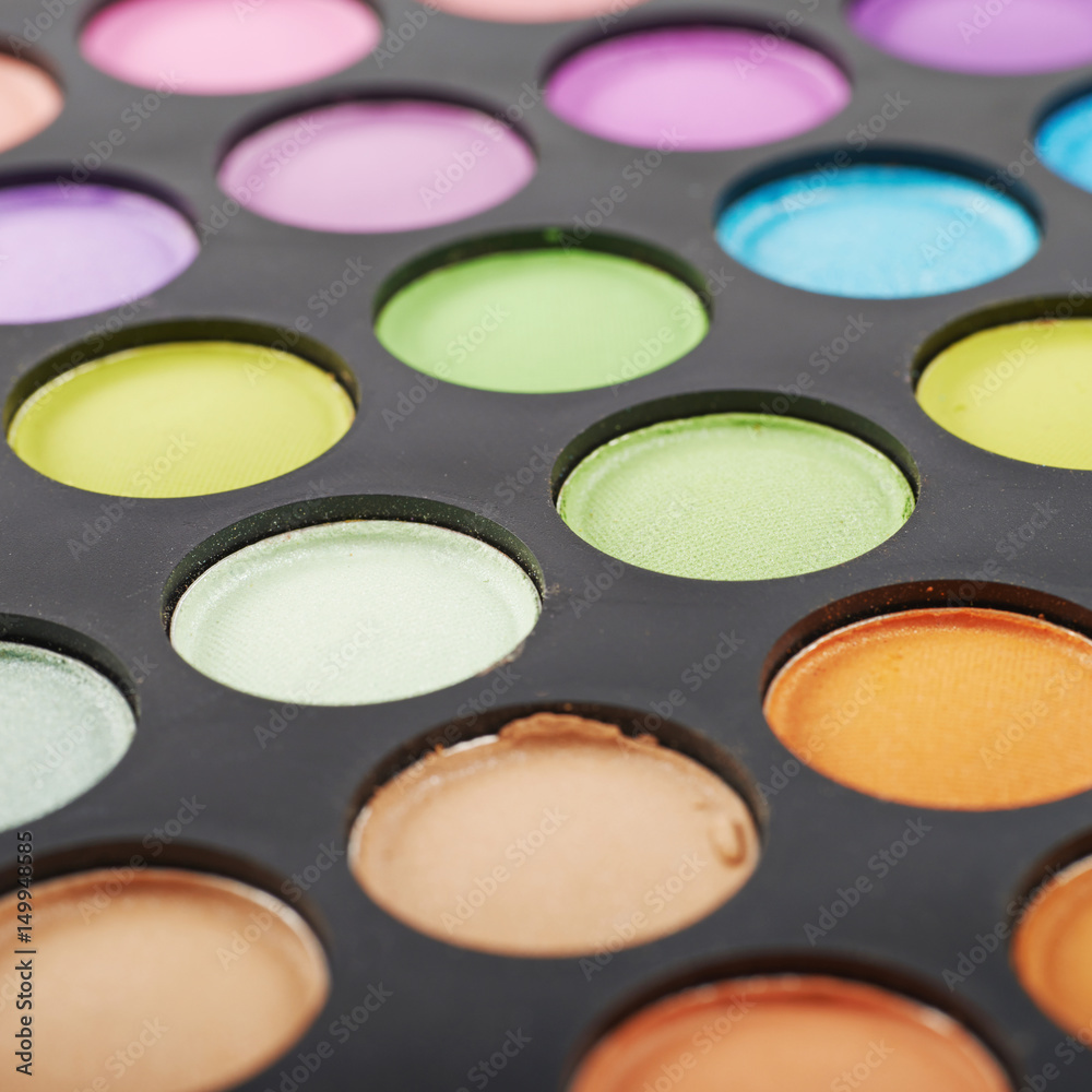 Close-up fragment of a make-up kit Close-up fragment of a make-up kit