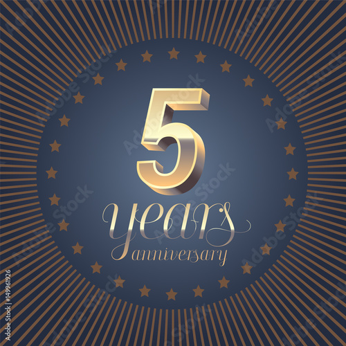 5 years anniversary vector logo