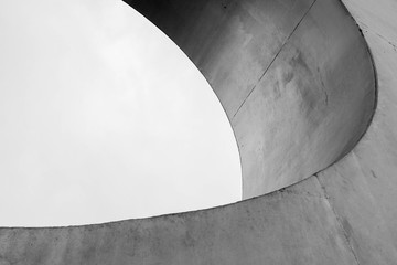 Abstract lines on architecture.  modern architecture detail. Refined fragment of contemporary office interior / public building.