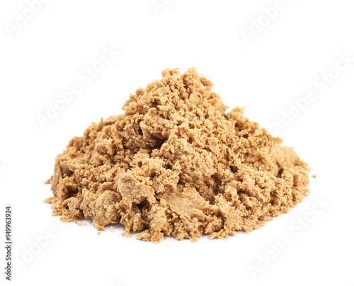 Pile of crushed halva isolated