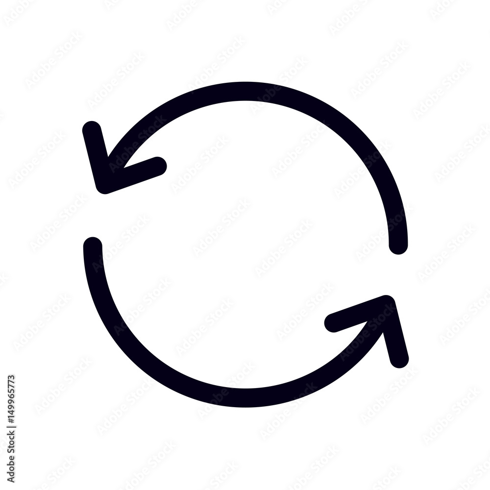 Ciircular arrow sign vector icon. Flat design style. Ciircular arrow sign vector icon. Flat design style.