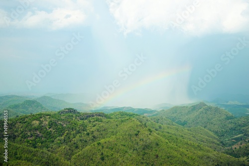 Rainbow in mountain : Phu Ruea National Park, Thailand