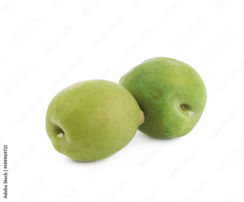 Pile of green olives isolated Pile of green olives isolated