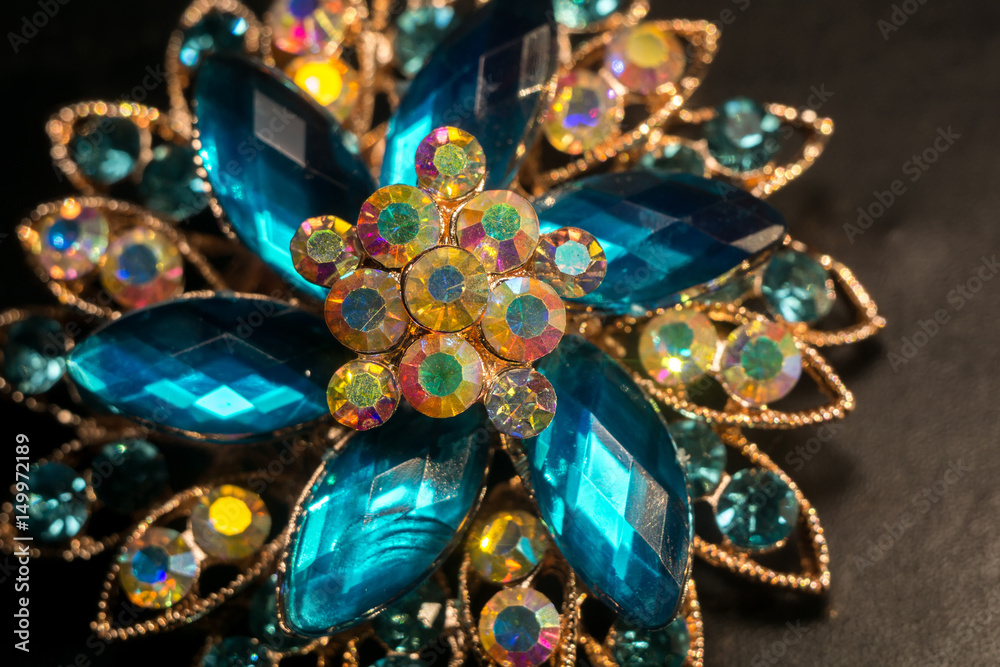 Blue Flower Shaped Brooch Blue Flower Shaped Brooch