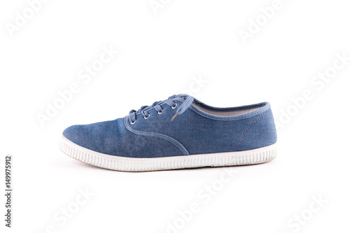 Blue sneakers isolated