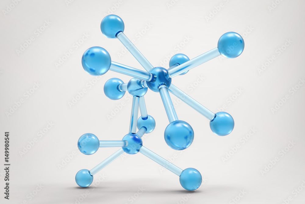 blue molecule structure blue molecule structure