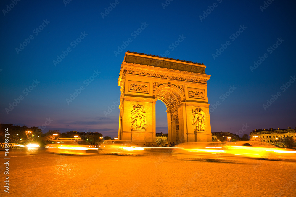 Fototapeta premium paris, paris, france. arc de triomphe