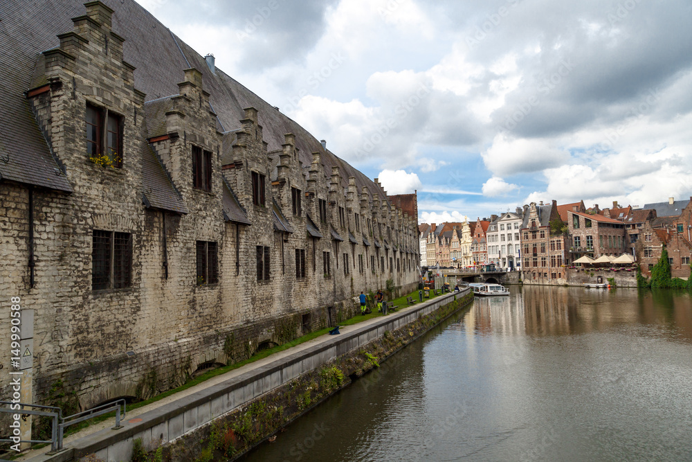 River with Historical Buildings in Gent
