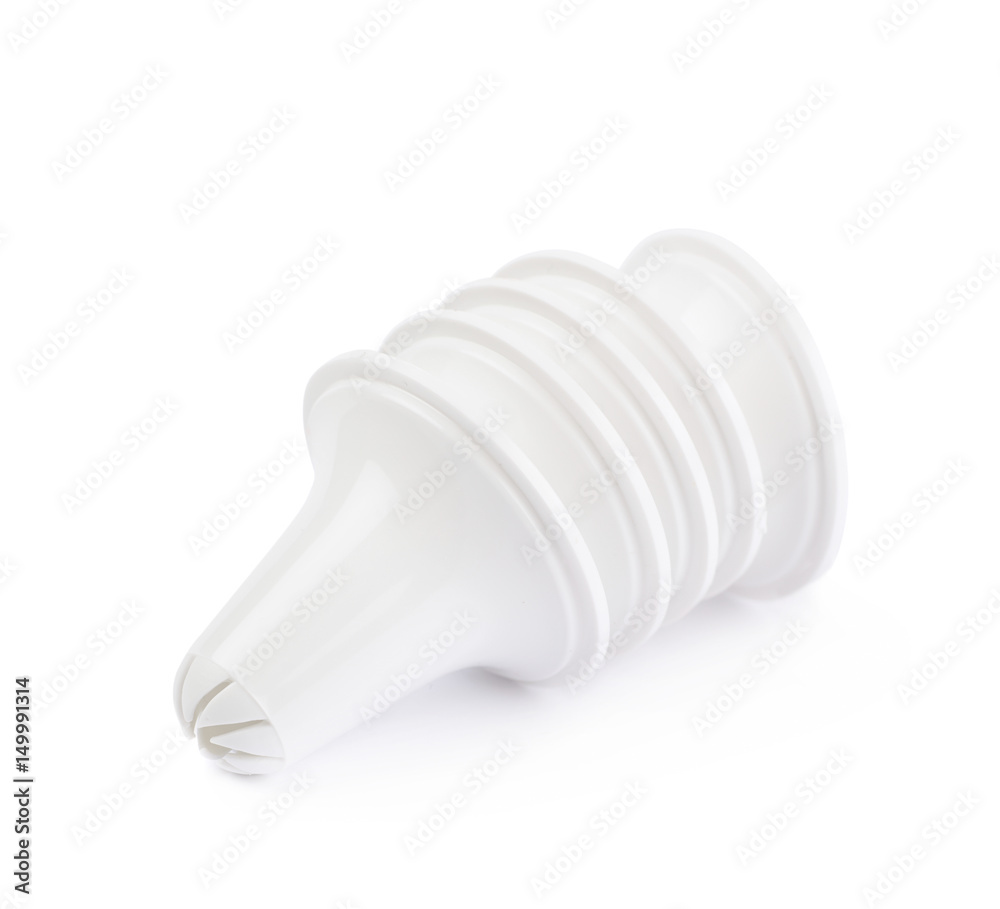 Decorational piping bag tip isolated Decorational piping bag tip isolated