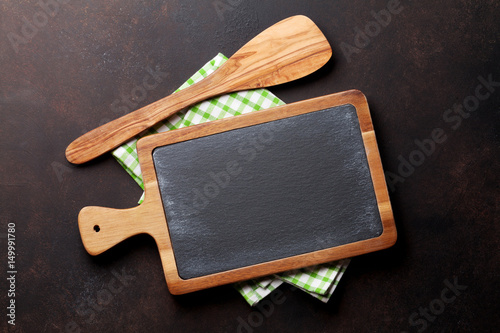 Cooking utensils on stone table