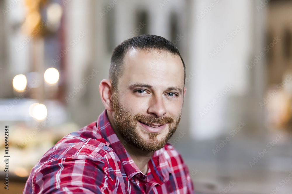 Naklejka premium man with beard