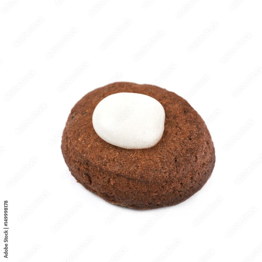 Fresh baked ginger cookie isolated
