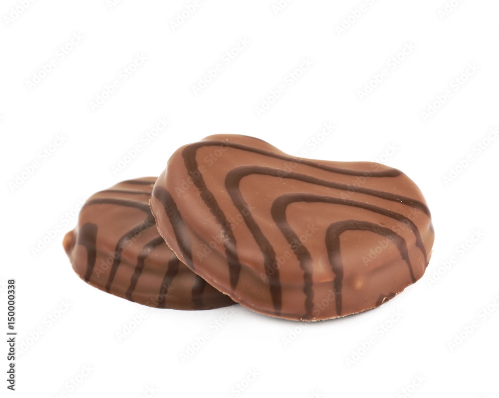 Heart shaped cookie isolated Heart shaped cookie isolated