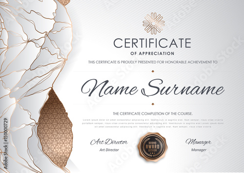 certificate template with luxury pattern,diploma,Vector illustration 