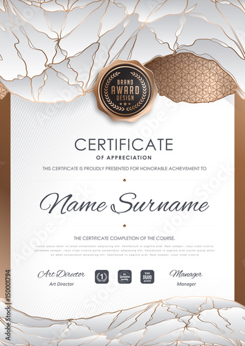 certificate template with luxury pattern,diploma,Vector illustration 