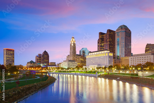 View of downtown Columbus Ohio Skyline