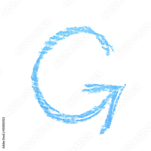 Single hand drawn letter isolated