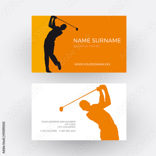 Vector abstract Golf club competition tournament background. Professional business card