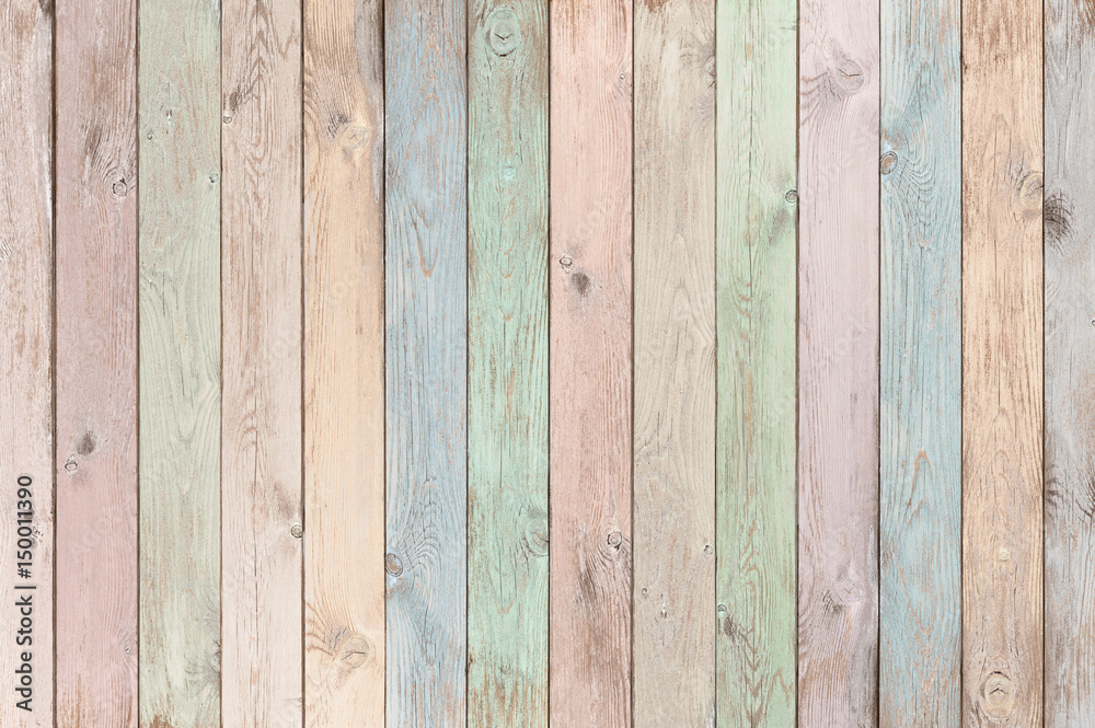 Obraz premium pastelowe kolorowe deski drewniane tekstury lub tła
