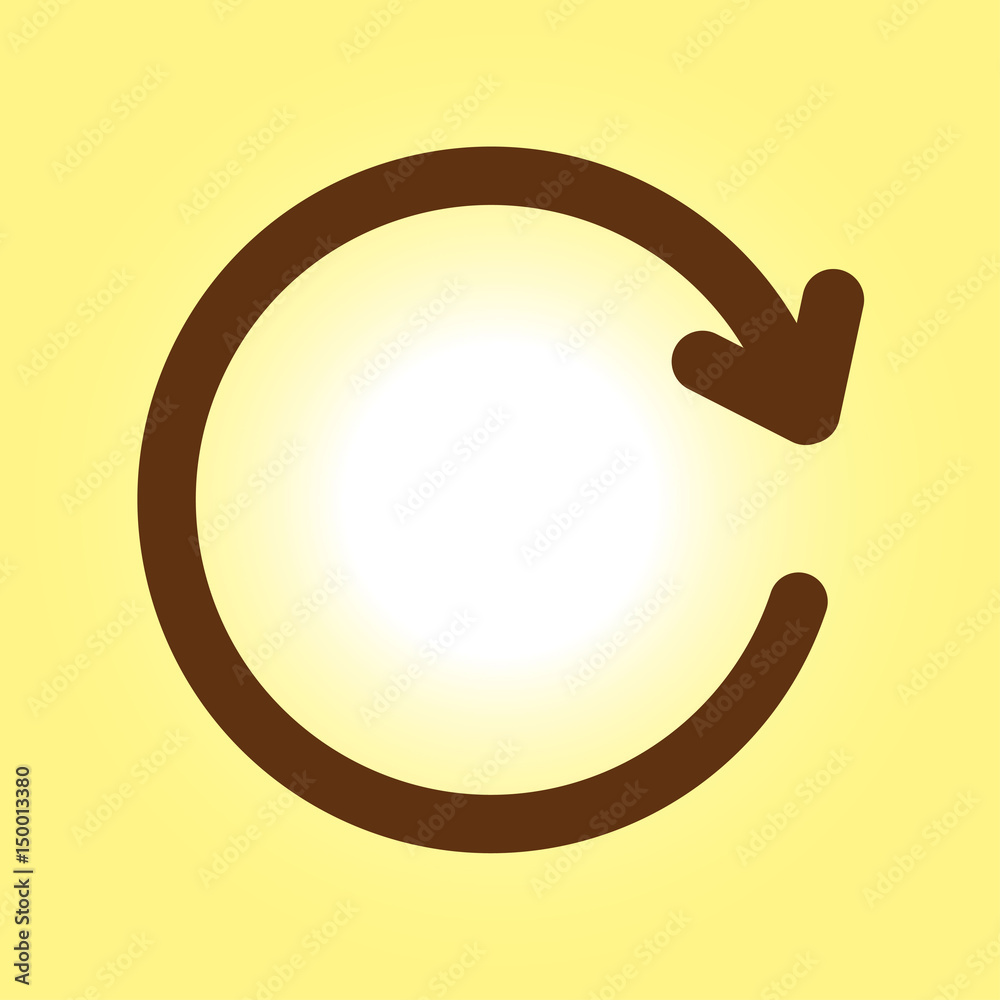Ciircular arrow sign vector icon.The arrow that moves to the right. Ciircular arrow sign vector icon.The arrow that moves to the right.