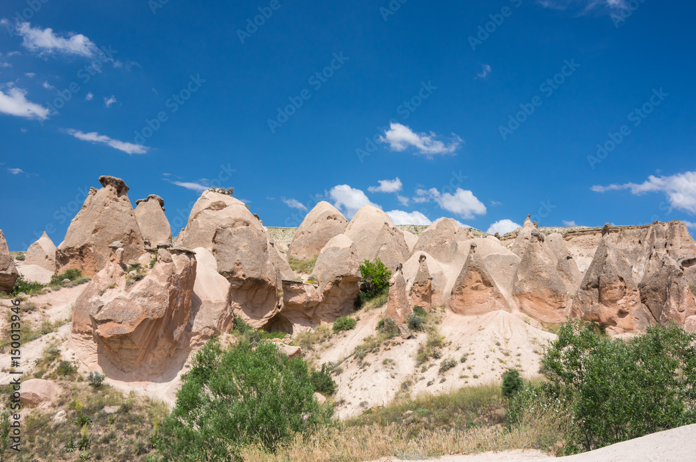 Stone formations in Cappadocia, Turkey