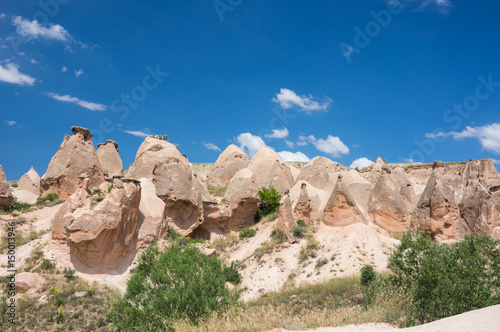 Stone formations in Cappadocia, Turkey