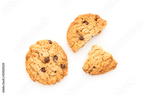 homemade cookies on white background