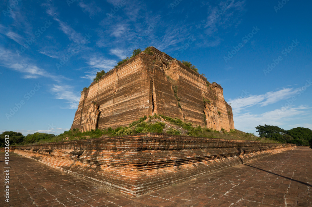 The ruined Mingun pagoda Unfinished pagoda in Mingun paya Temple, Mandalay - Myanmar