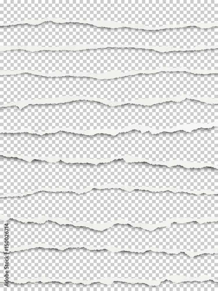 Vector layered torn transparent paper with soft shadow Vector layered torn transparent paper with soft shadow