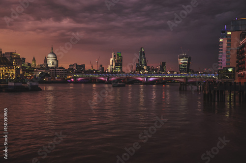 Panoramic view of London on Thames