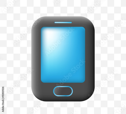 Cute Phone on White Background . Isolated Vector Illustration 